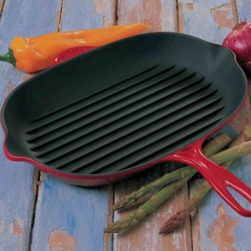 Grelha Oval Signature Le Creuset Vermelho 32 cm 
