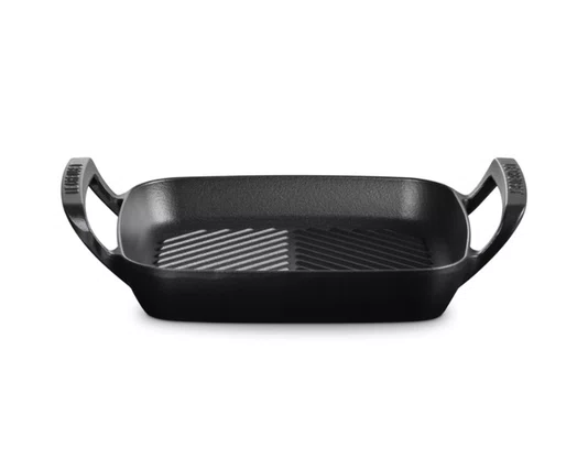 Grelha Quadrada com Alças Alpine Le Creuset Mate Black 26cm
