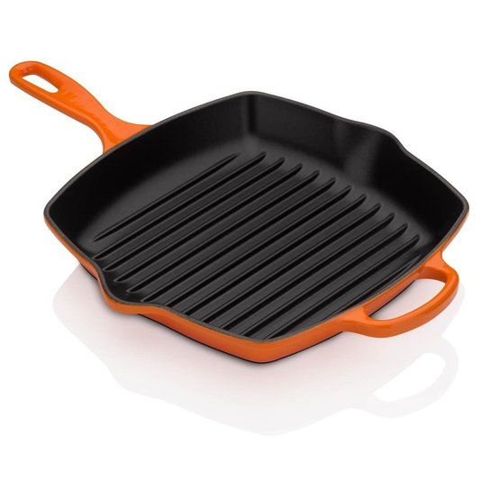Grelha Quadrada Le Creuset Signature Laranja 26 cm