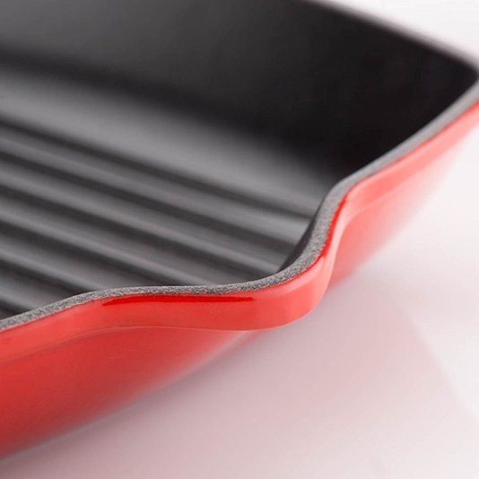 Grelha Quadrada Le Creuset Signature Vermelha 26 cm