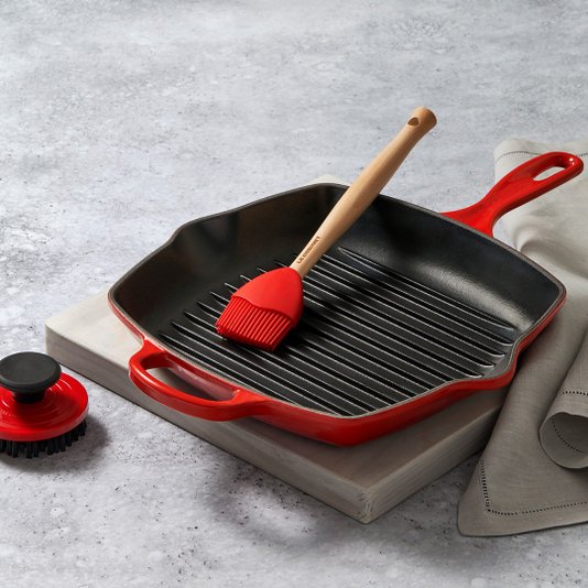 Grelha Quadrada Le Creuset Signature Vermelha 26 cm
