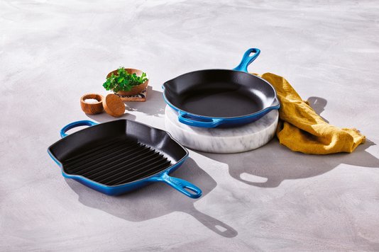 Grelha Quadrada Signature Le Creuset Azure Blue 26 cm