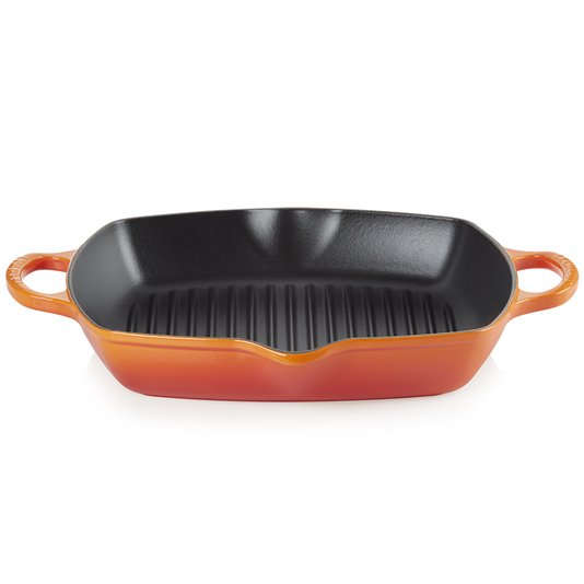 Grelha Quadrada Signature Le Creuset Laranja 30cm