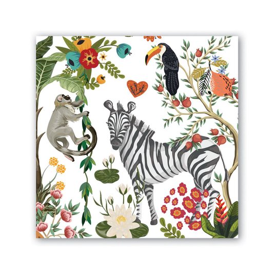 Guardanapo De Papel Para Lanche Wild Lemon Michel Design 16,5 x 16,5 cm