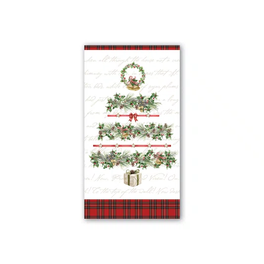 Guardanapo Hostess Holiday Garland Michel Design 11 x 20 cm