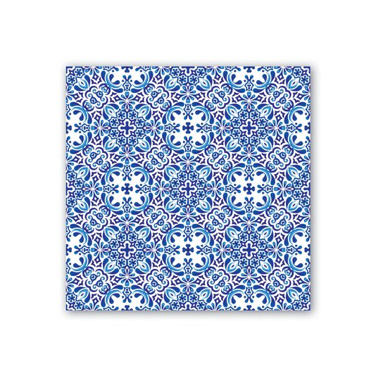 Guardanapo Lanche Indigo Seas Michel Design 16,5x16,5cm