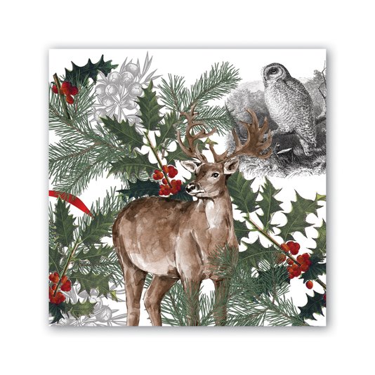 Guardanapo Lanche Winter Woodland Michel Design Works 16,5 x 16,5 cm