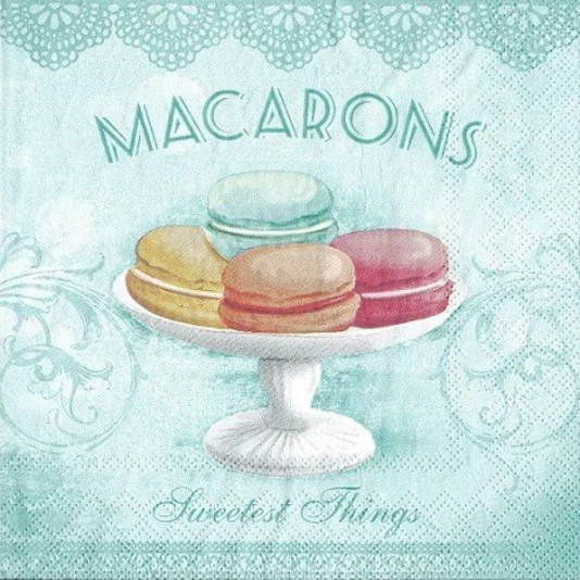 Guardanapo Macarons Aqua Quadrifoglio 33 x 33 cm