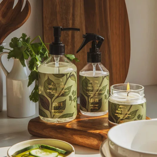 Home Spray Herbarium Lenvie Pepino e Ervas Verdes 250 ml