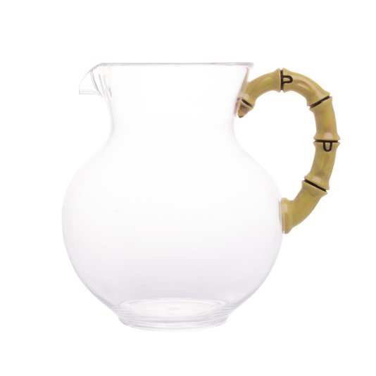 Jarra de Acrílico Bon Gourmet Alça de Bambu 3 L