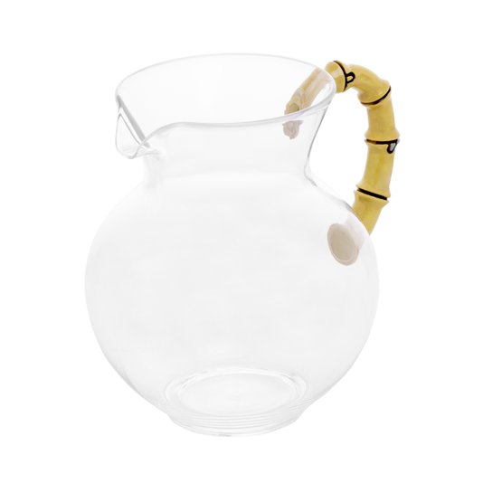 Jarra de Acrílico Bon Gourmet Alça de Bambu 3 L