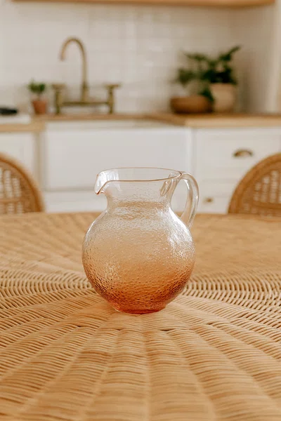 Jarra em Acrílico Detalhes Bolhas Laranja 1L