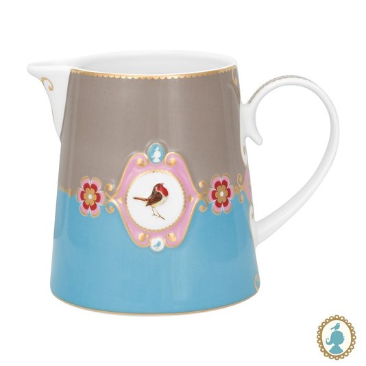 Jarra Medallion Love Birds Pip Studio Azul/Caqui 900 ml
