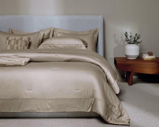 Jogo 02 Fronhas Fratelli 300 Fios Trussardi Nocciola 50 x 70 cm
