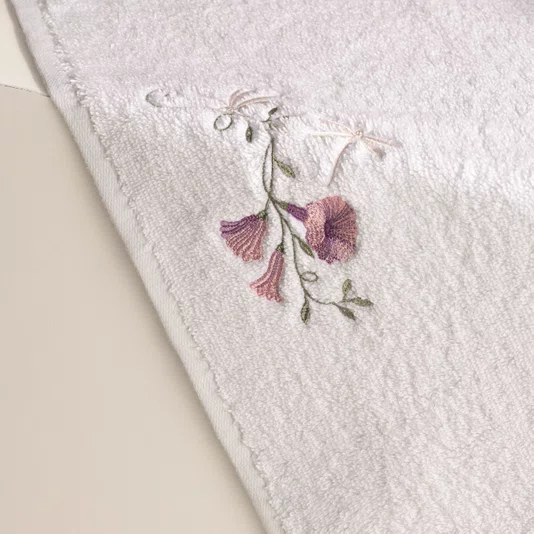Jogo 02 Peças Toalha de Rosto e Lavabo Petunia Trussardi Branco