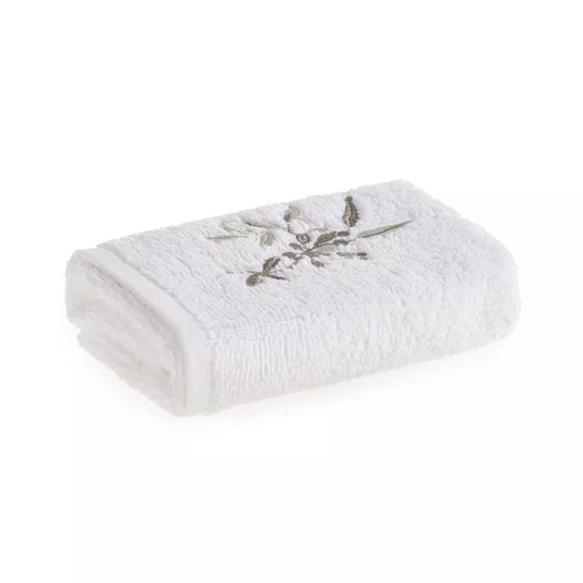 Jogo 02 Peças Toalha Lavabo Bordado Veritá Trussardi 30 x 50 cm