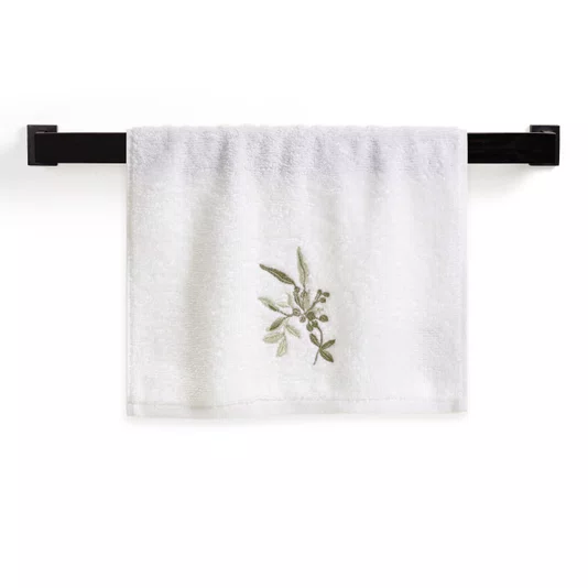 Jogo 02 Peças Toalha Lavabo Bordado Veritá Trussardi 30 x 50 cm