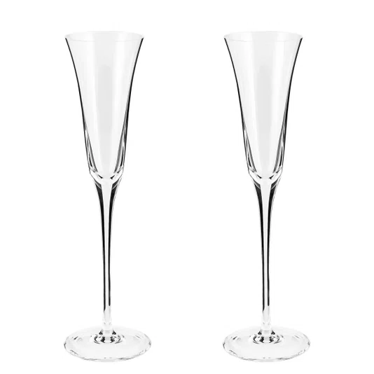Jogo 02 Taças Para Champagne de Cristal Strauss 150ml