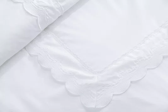 Jogo 03 Peças Bambini Bianchi 300 Fios Trussardi Branco e Branco 110cm x 160cm