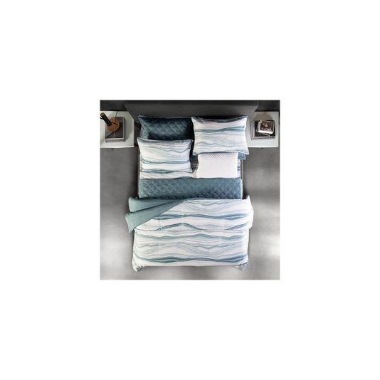 Jogo 03 Peças Capa de Edredom Casal 300 Fios The Marble By The Bed Estampado