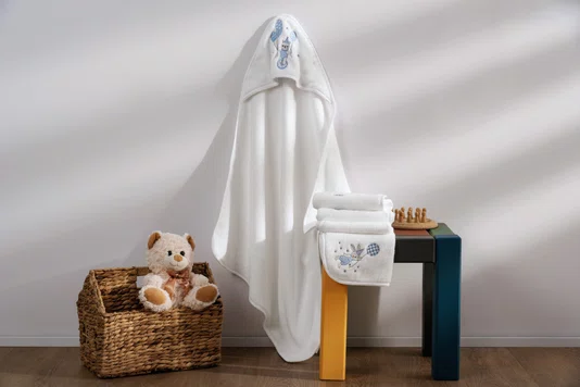 Jogo 03 Peças Fralda de Boca Bambini Incanto Trussardi Branco 40cm x 40cm