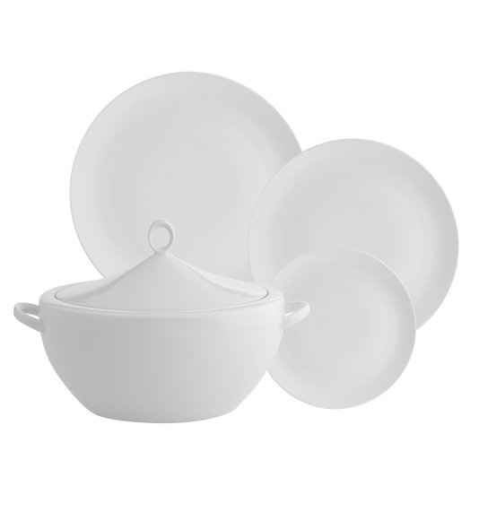 Jogo 04 Peças Prato de Pasta Broadway White Vista Alegre 24 cm