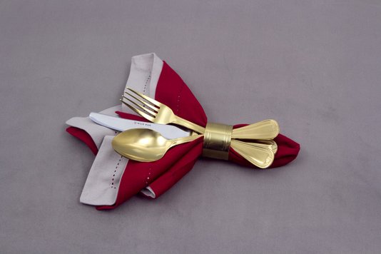 Jogo 06 Anéis Para Guardanapo Elegance Aço Inox Wolff Dourado