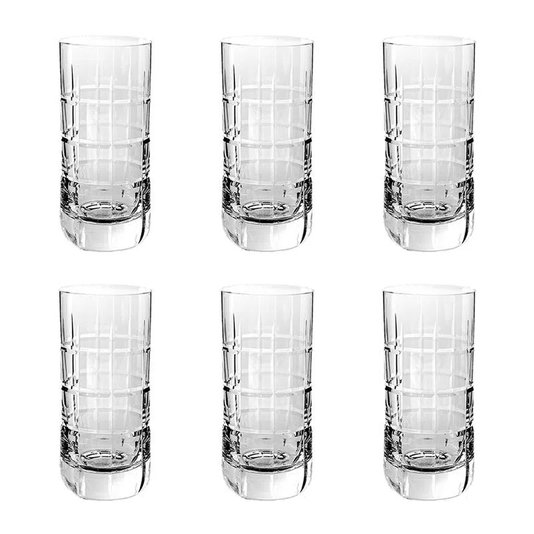 Jogo 06 Copos de Cristal para Long Drink Strauss 395 ml 