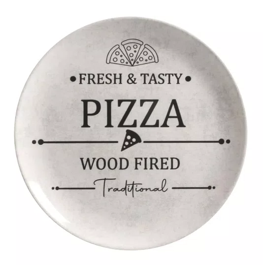 Jogo 06 Pratos Rasos Coup Pizza Plate Alleanza Cerâmica