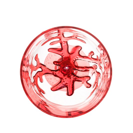 Jogo 06 Taças Acrilico Bon Gourmet Coral Vermelho 450 ml