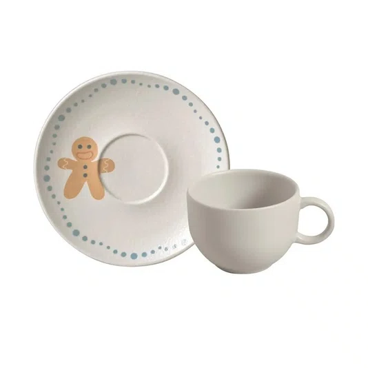 Jogo 06 Xícaras de Chá Coup Stoneware Doce Magia Porto Brasil