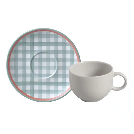 Jogo 06 Xícaras de Chá Coup Stoneware Tempo de Festa Porto Brasil