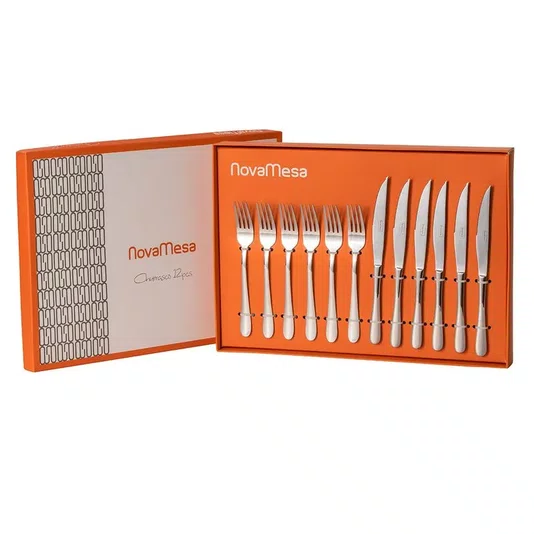 Jogo 12 Peças Churrasco New English St James Inox