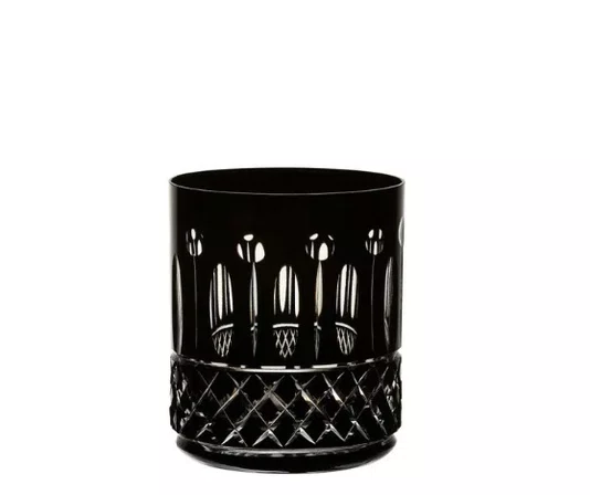 Jogo 2 Copos de Cristal on the Rocks 430 ml Preto Strauss com Caixa para Presente