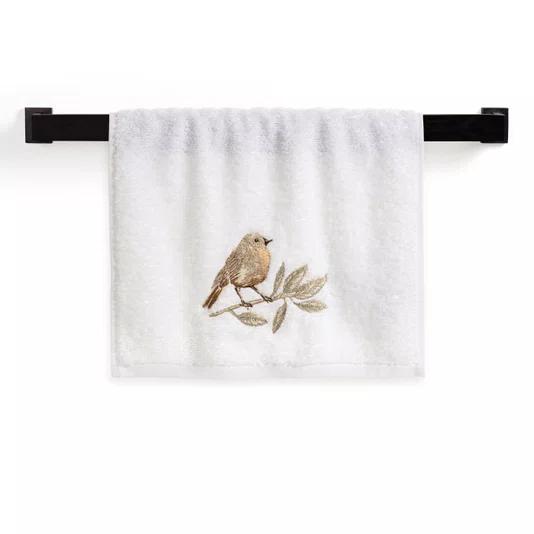 Jogo 2 Peças De Lavabo Bordado Savello Trussardi 30 x 50 cm