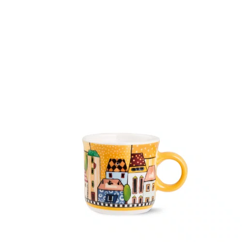 Jogo 2 Xícaras para Espresso Paese Mio Egan Italy Amarelo 90 ml