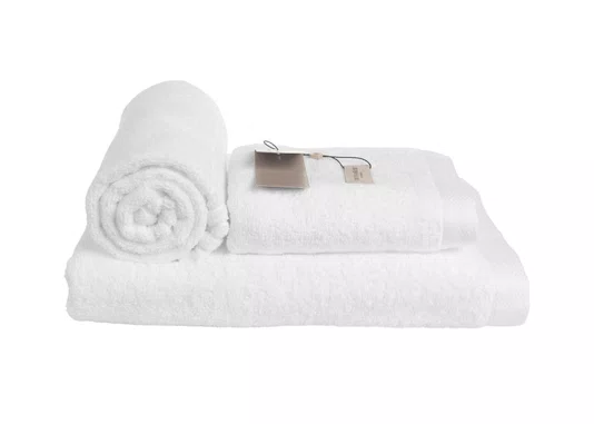 Jogo 3 Peças Banhão e Rosto Modena LCL Home By Trussardi Branco