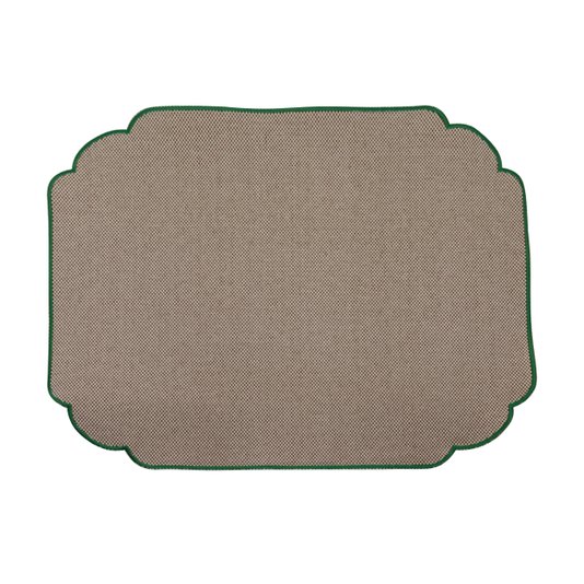 Jogo 4 Americanos Retangular Suva Collection Mescla e Verde Folha