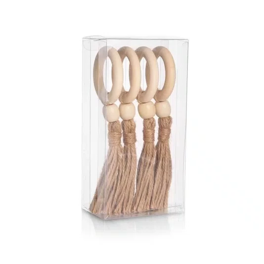 Jogo 4 Aneis Para Guardanapo Tassel Copa&Cia