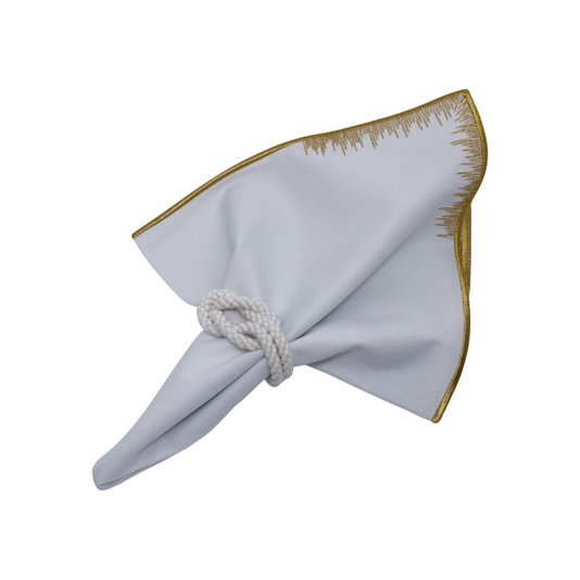 Jogo 4 Argolas de Guardanapo Suva Collection Off White
