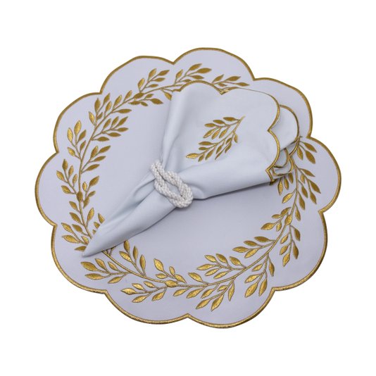 Jogo 4 Argolas de Guardanapo Suva Collection Off White