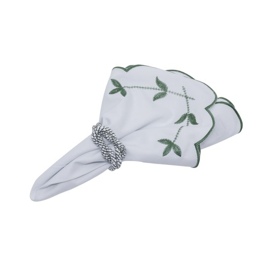 Jogo 4 Argolas de Guardanapo Suva Collection Verde Oliva