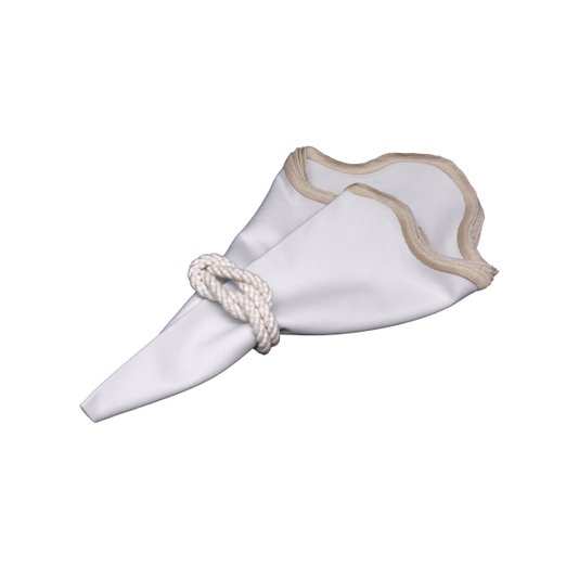 Jogo 4 Guardanapos Guirlanda Suva Collection Branco e Off White