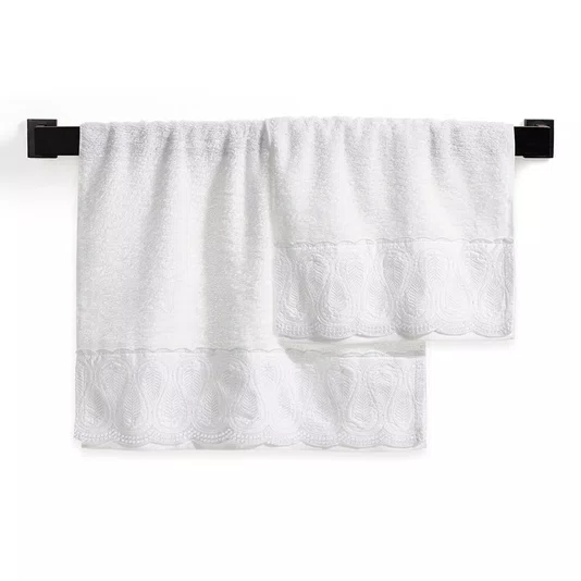 Jogo 5 Peças Banhão e Rosto Gaius Bordado Trussardi Branco