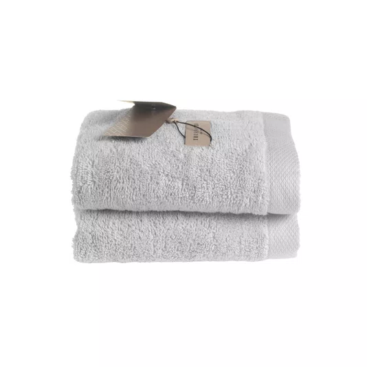 Jogo 5 Peças Banhão e Rosto Modena LCL Home By Trussardi Branco e Gelo