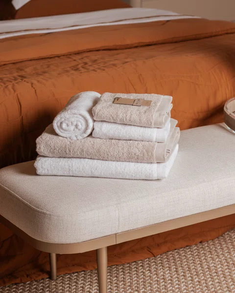 Jogo 5 Peças Banhão e Rosto Modena LCL Home By Trussardi Branco e Gelo