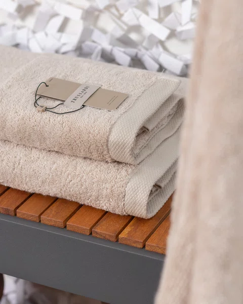 Jogo 5 Peças Banhão e Rosto Modena LCL Home By Trussardi Branco e Nocciola