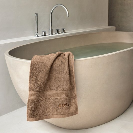 Jogo 5 peças Banhão/Rosto Loft Hugo Boss Home Camel