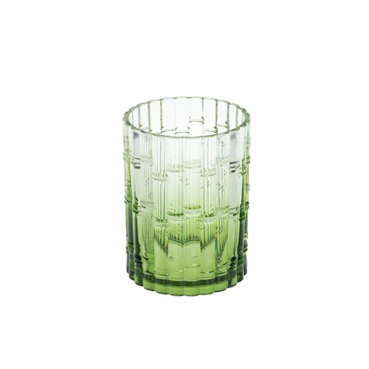 Jogo 6 Copos Baixos em Acrílico Bambu Verde 415 ml
