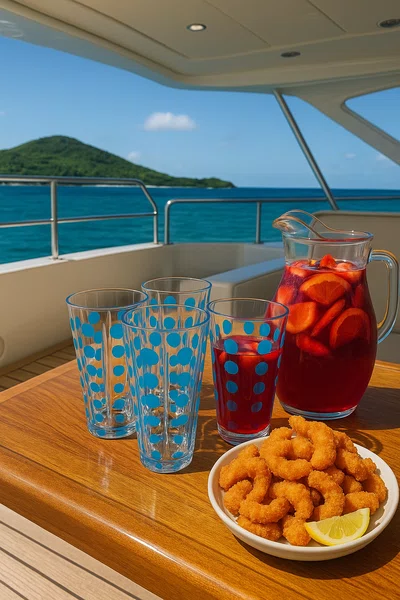 Jogo 6 Copos Long Drink em Acrílico Bolas Azul 590 ml